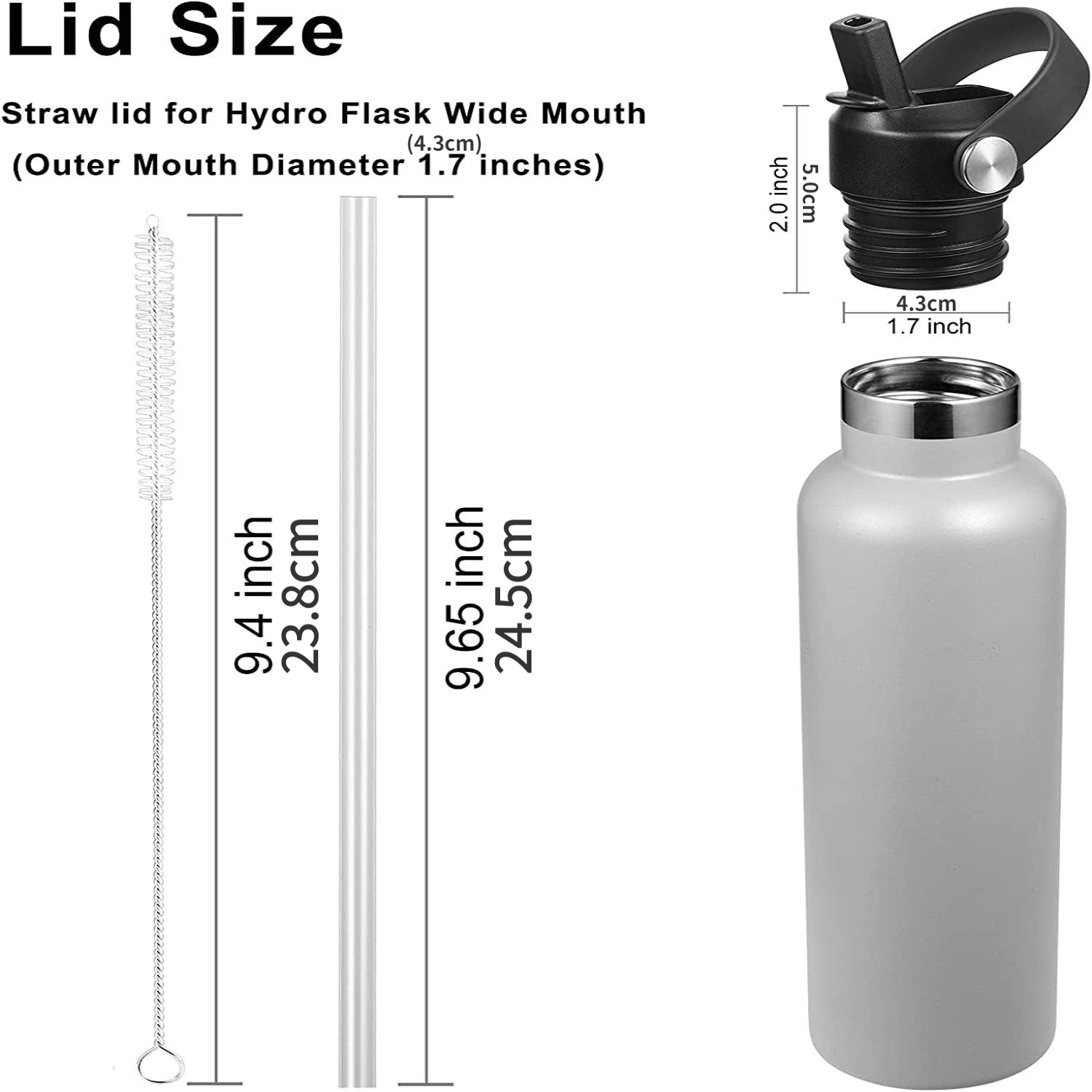 Straw Lid for Hydroflask Standard Mouth,Lid with Straws fit for