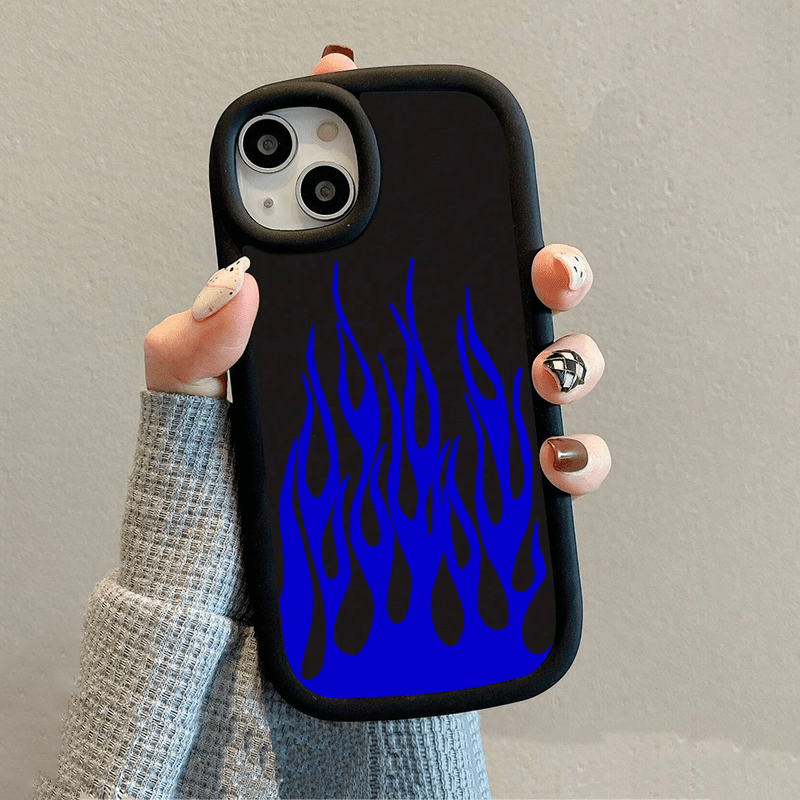 Blue Flames Graphic Phone Case For IPhone 14 13 12 11 Pro Max XS Max X XR 8 7 6s Plus Mini Graphic Pattern Phone Case Gift For Birthday