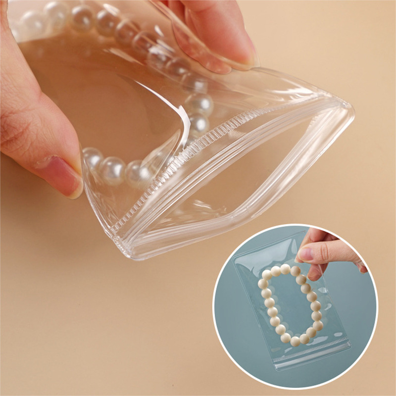 Pvc Clear Jewelry Anti Oxidation Zipper Bag Plastic Bags For - Temu