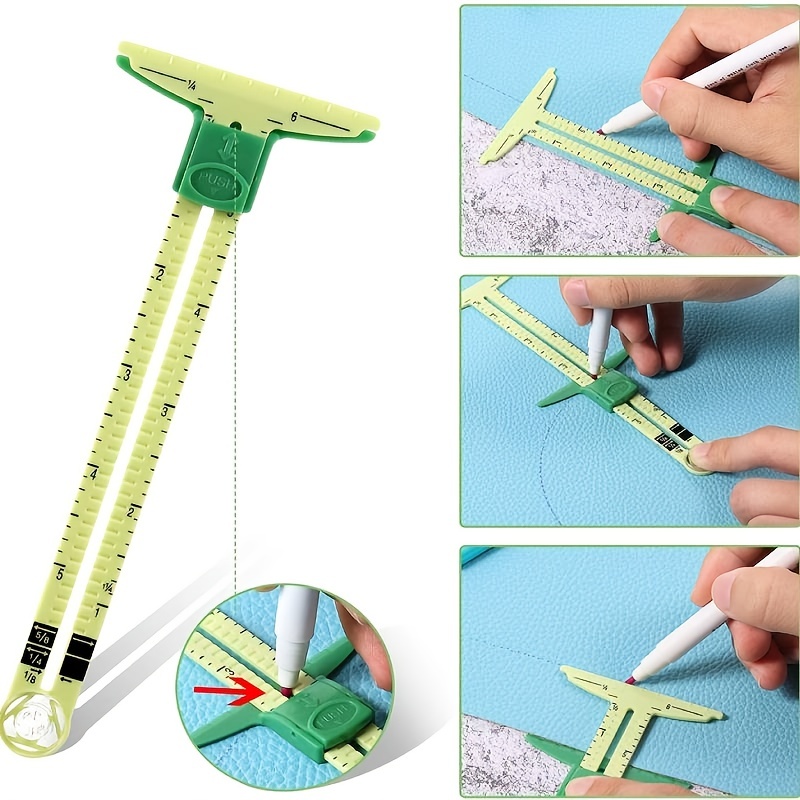 1 Sliding Gauge Multifunctional Quilting Ruler Plastic - Temu