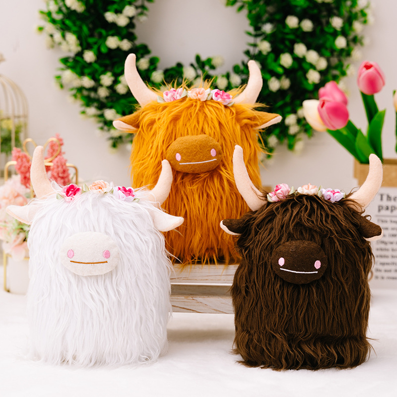 Adorable Kawaii Highland Cow Stuffed Animals Perfect - Temu
