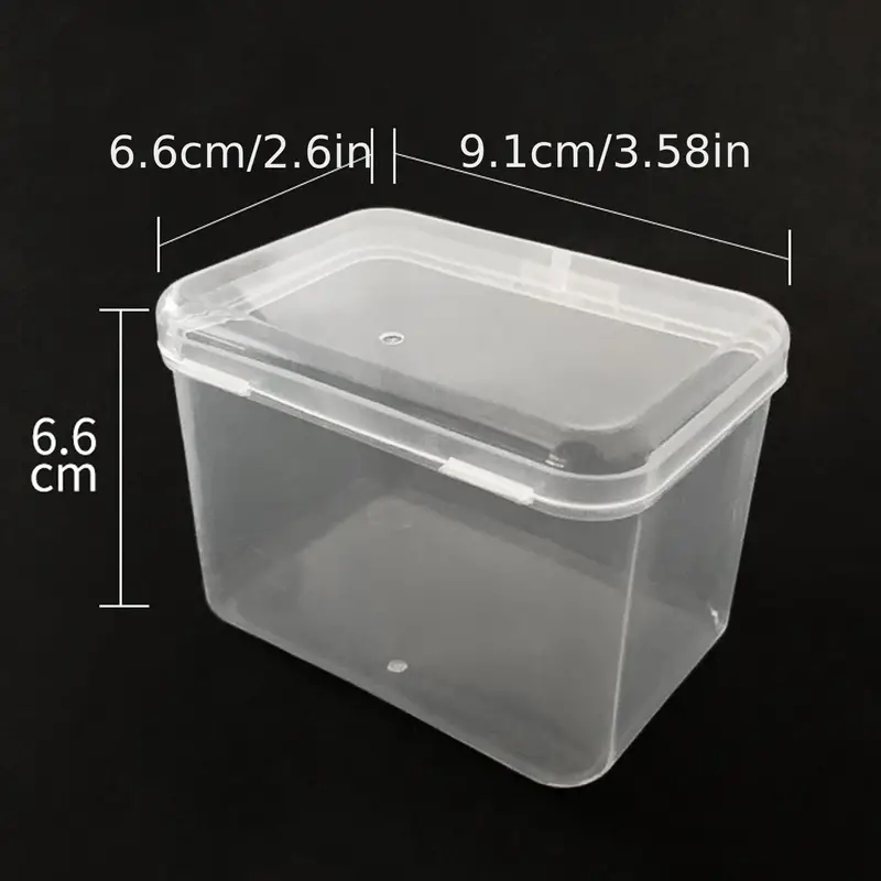 Transparent Square Makeup Storage Box, Swab Ball Holder Storage Box, Jewelry Beads Storage Box