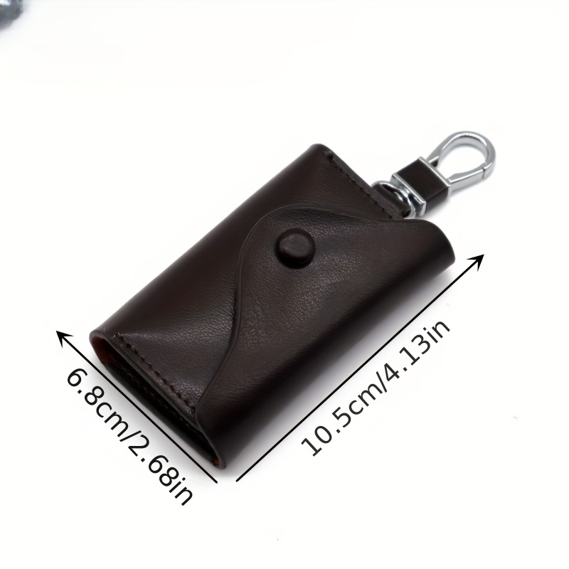 Leather Key Case Wallets,multifunctional Zipper Leather Key Case Unisex Keychain  Key Holder Ring With 12 Hooks Snap Closure - Temu