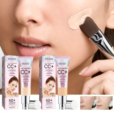 Bestope Skin Tone Adjusting CC Cream SPF 43 Makeup Color Correcting Cream Foundation Moisturizing Self Adjusting for Mature Skin, Size: 30ml), Brown