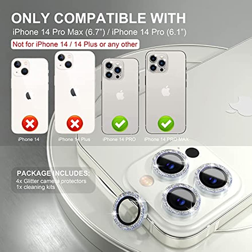 Vidrio Protector Lente De Camara Para iPhone 14 Pro / 14 Pro Max Silver