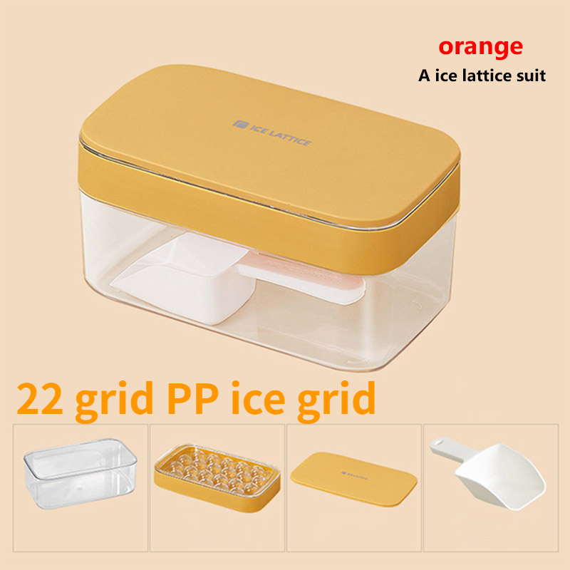 Round Ice Cube Tray with Storage Box Creative Quick Release Ice Cube Molds  Party Bar Kitchen Square Container Cold Drink Set