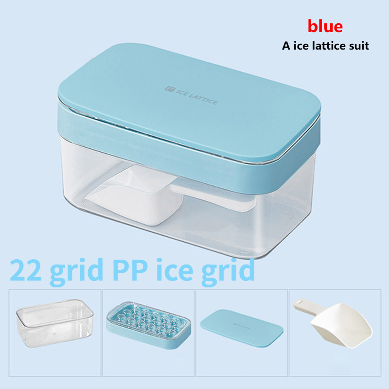 Round Ice Cube Tray with Storage Box Creative Quick Release Ice Cube Molds  Party Bar Kitchen Square Container Cold Drink Set