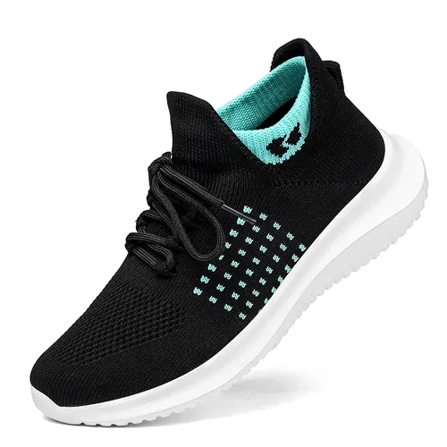 Women's Wing Pattern Running Shoes, Flying Woven Lace Up Casual ...