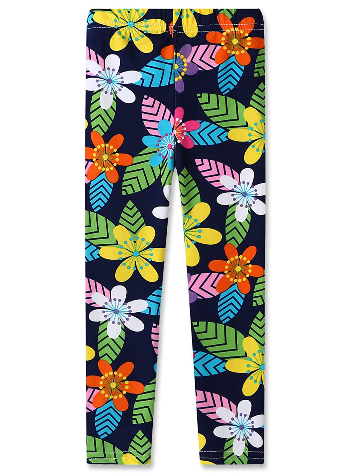 Girls Colorful Floral Print Leggings Breathable Comfortable - Temu