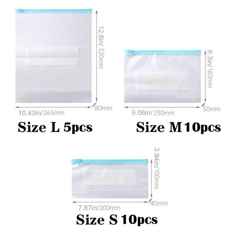 Reusable Food Storage Bags, Silicone Freezer Bags, Leakproof 20pcsFreezer  Stand Up Reusable Food Organizer Bags, Airtight Plastic Bags For Meat Fruit  Vegetables, Kitchen Accessories