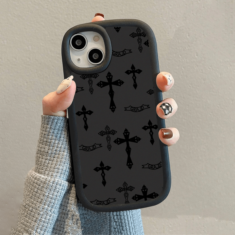 Stylish Cross Pattern Phone Case For Iphone 14/13/12/11/xr/xs/7/plus/pro Max/mini  - Temu