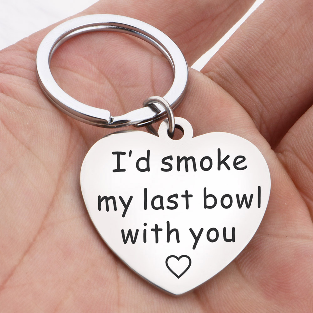 Durable Stainless Steel Key Chain for Smokers - Perfect for Sharing a Last Bowl with a Friend