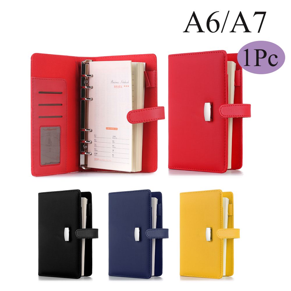 Loose Leaf Notebook A5 A6 Planner Organizer Binder Folder Travel Diary  Journal Business Buckle Notepad Office Supplies