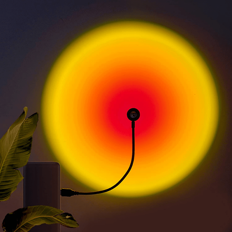 1x USB Sunset Lamp LED Rainbow Neon Night Light Projector Photography Wall Atmosphere Lighting For Bedroom Home Room Decor Gift Pattern3