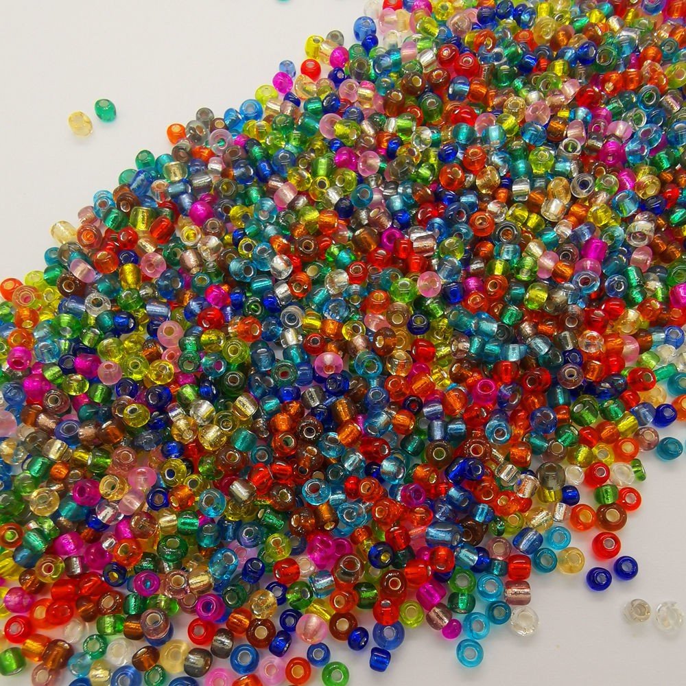 2mm Round Czech Glass Beads, 4mm Mixed Seed Beads Glass