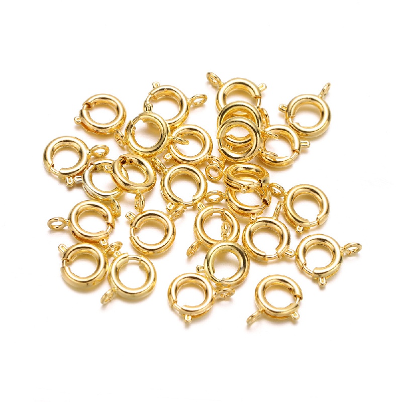 Stainless Steel Spring Round Clasps Closed Ring Jewelry - Temu