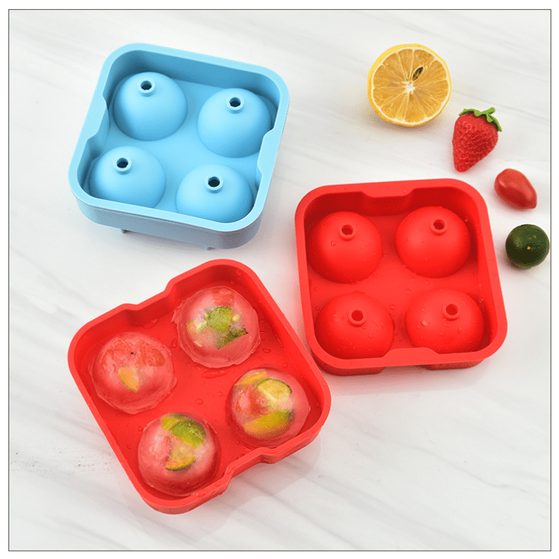1Pc Silicone Ice Tray Large Ice Ball Cube Mold 6 Hole Square Ice Cube Tray  Sphere