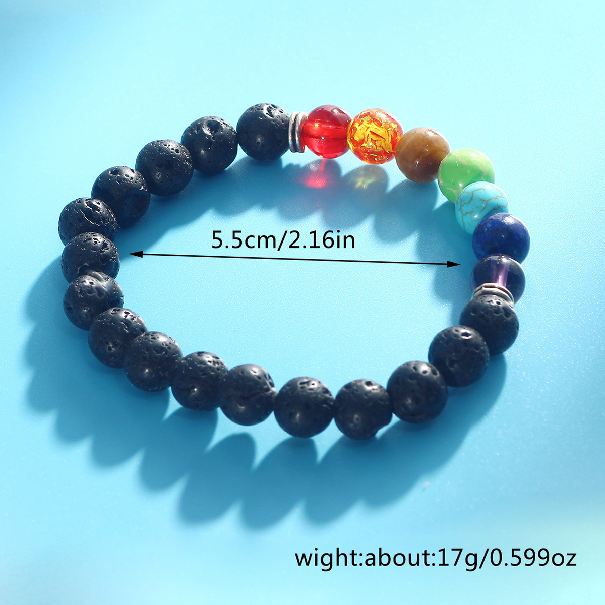 Chakra lava stone diffuser on sale bracelet