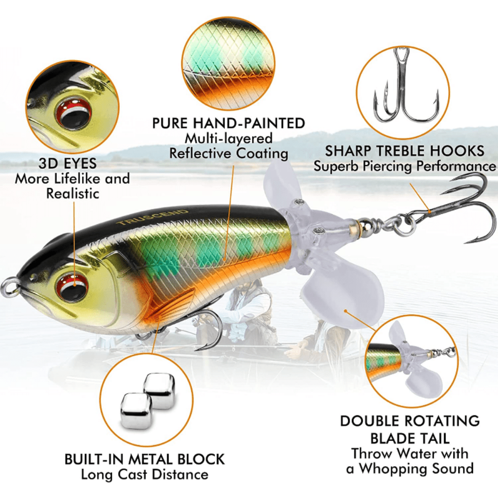  Fishing Topwater Lures - TRUSCEND / Fishing Topwater Lures /  Fishing Lures: Sports & Outdoors