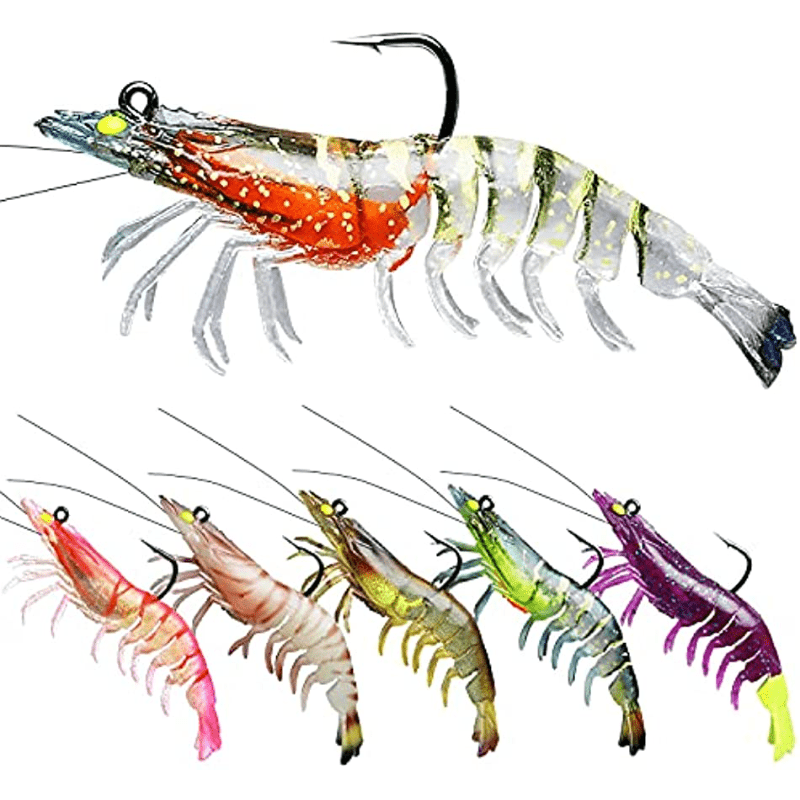 Tpe Pre rigged Shrimp Durable Soft Fishing Lures Freshwater - Temu Slovakia