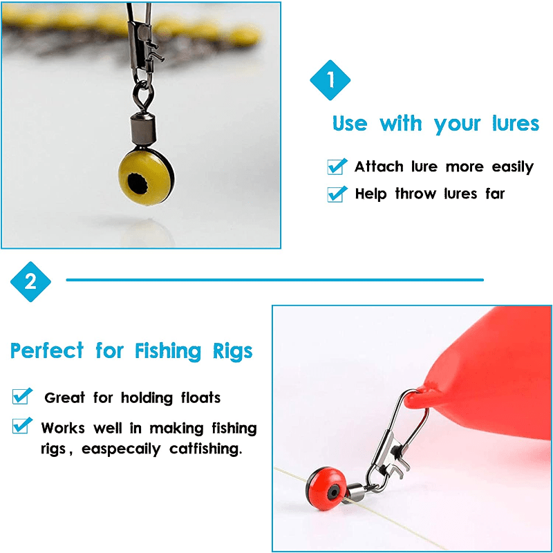 50pcs Fishing Line Shank Clip Connector Swivels Sinker Slides Hook Fishing  Accessories, Buy More, Save More