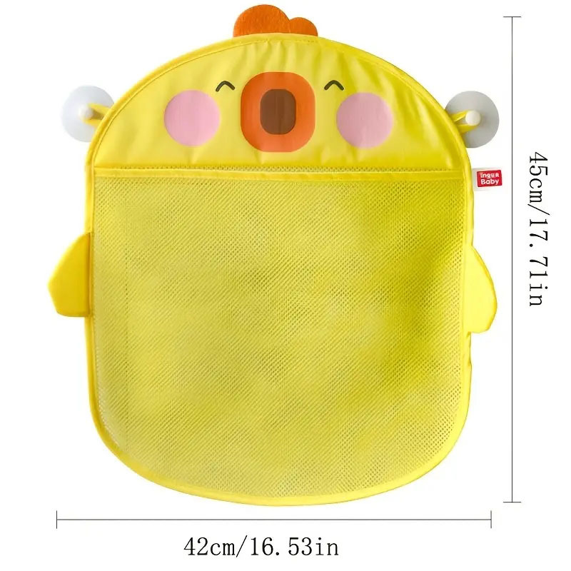 Toy Organizer For Kids Cartoon Duck Baby Shower Storage Mesh - Temu