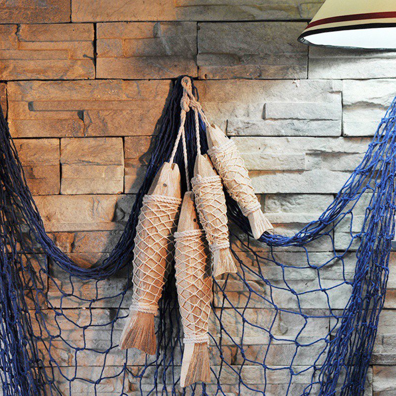 Natural Wood Fish Hand Carved Hanging Marine Coastal Wooden - Temu