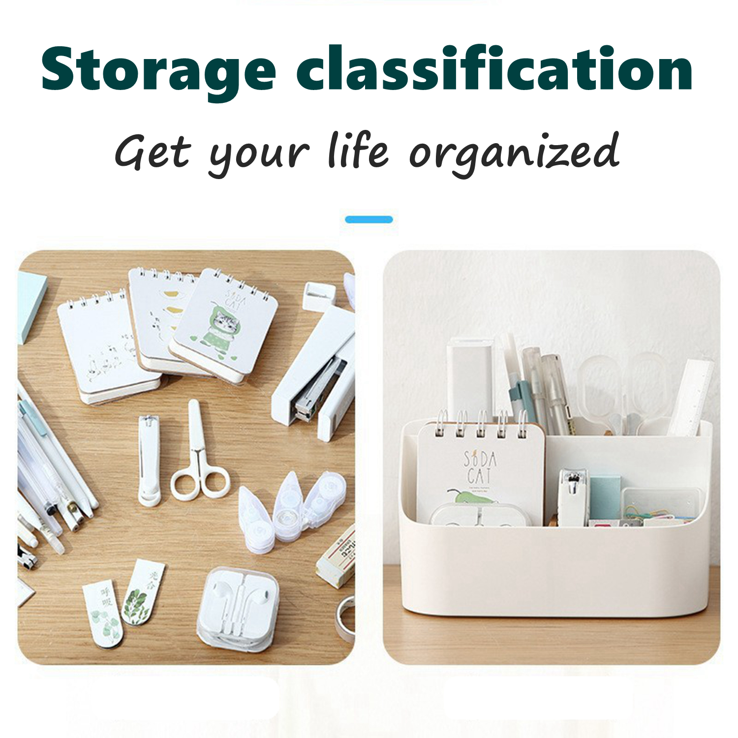  White Desk Organizers and Storage Small Desktop