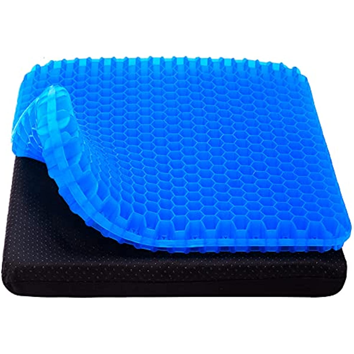 Gel Seat Cushion for Office Chair, Double Thick Royal Cushion for Long  Sitting with Non-Slip Cover, Breathable Honeycomb Chair Pads Absorbs  Pressure
