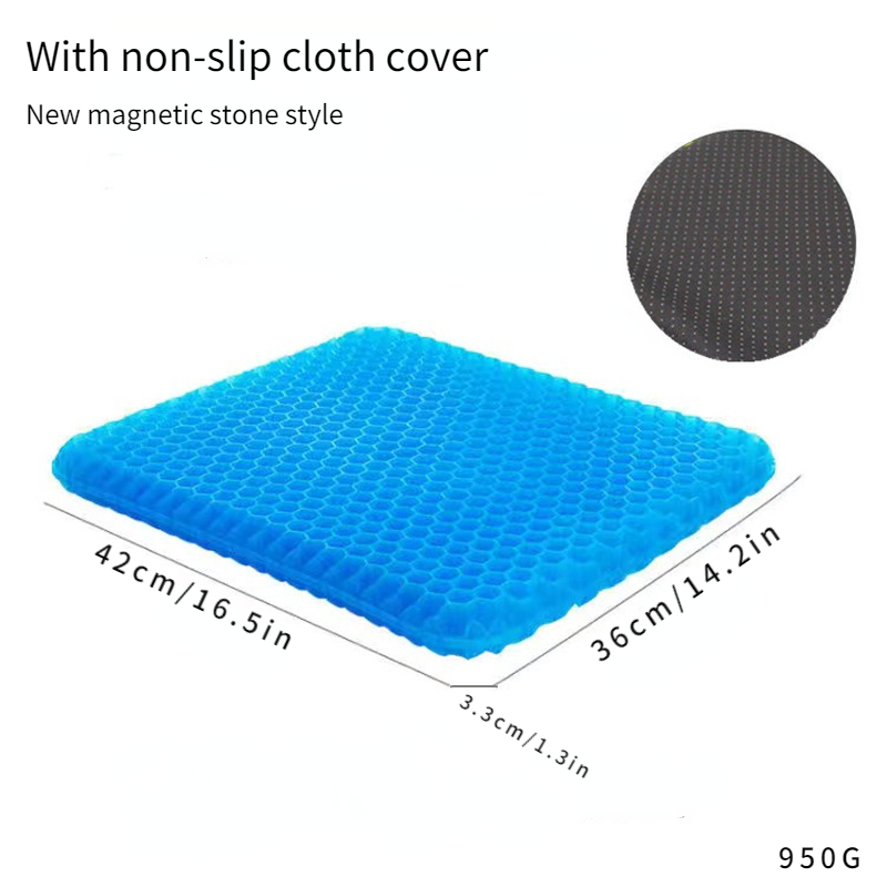 Gel Seat Cushion, Breathable Honeycomb Design Absorbs Pressure Points Seat Cushion Gel Cushion for Office Chair Home Car Seat Cushion for Coccyx