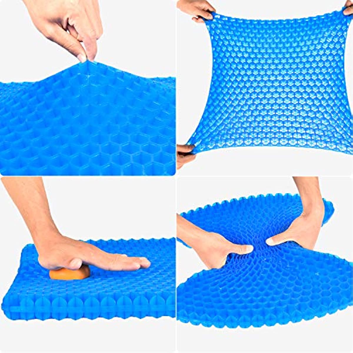 Gel Seat Cushion Breathable Hip Pain Honeycomb Design Chair Cars Ice Pad  Outdoor