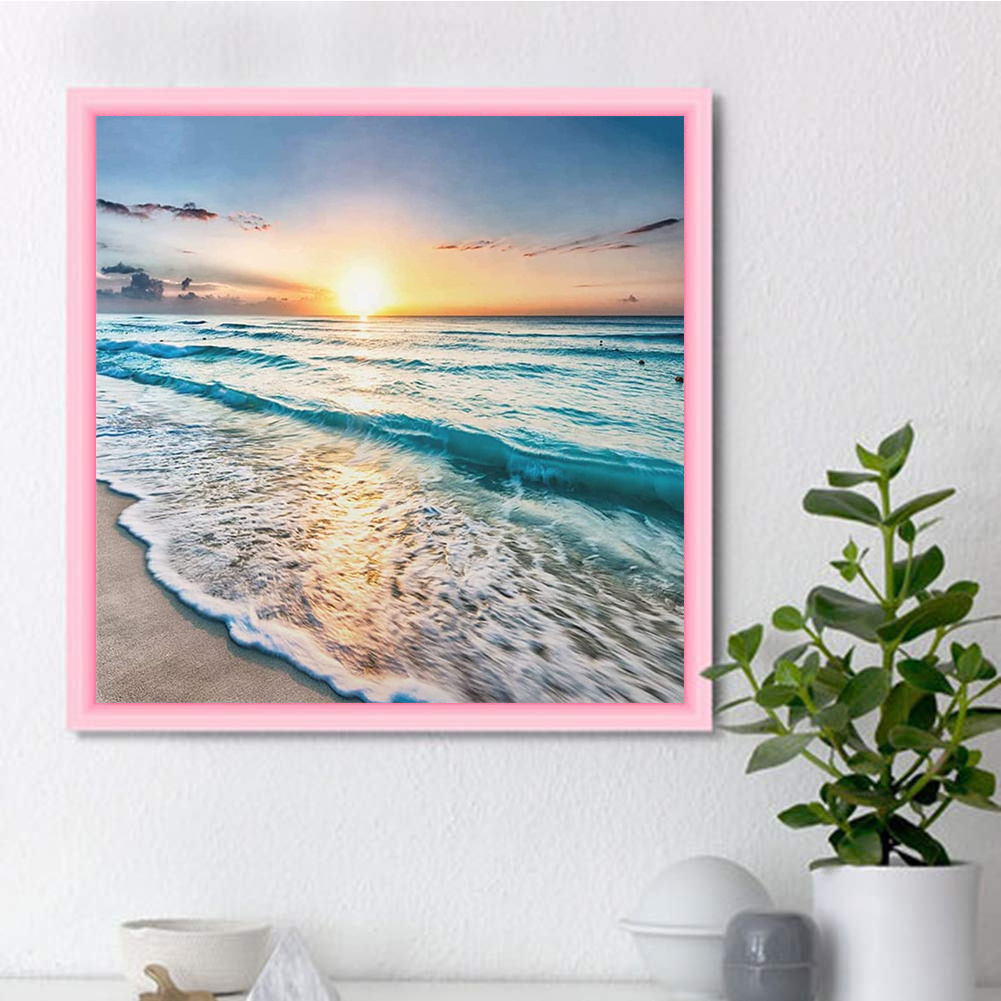 Diy Diamond Painting, Beach Sunset Step-by-step 5d Rhinestone Craft Wall  Art, Home Decor & Hobby Accessories - Temu