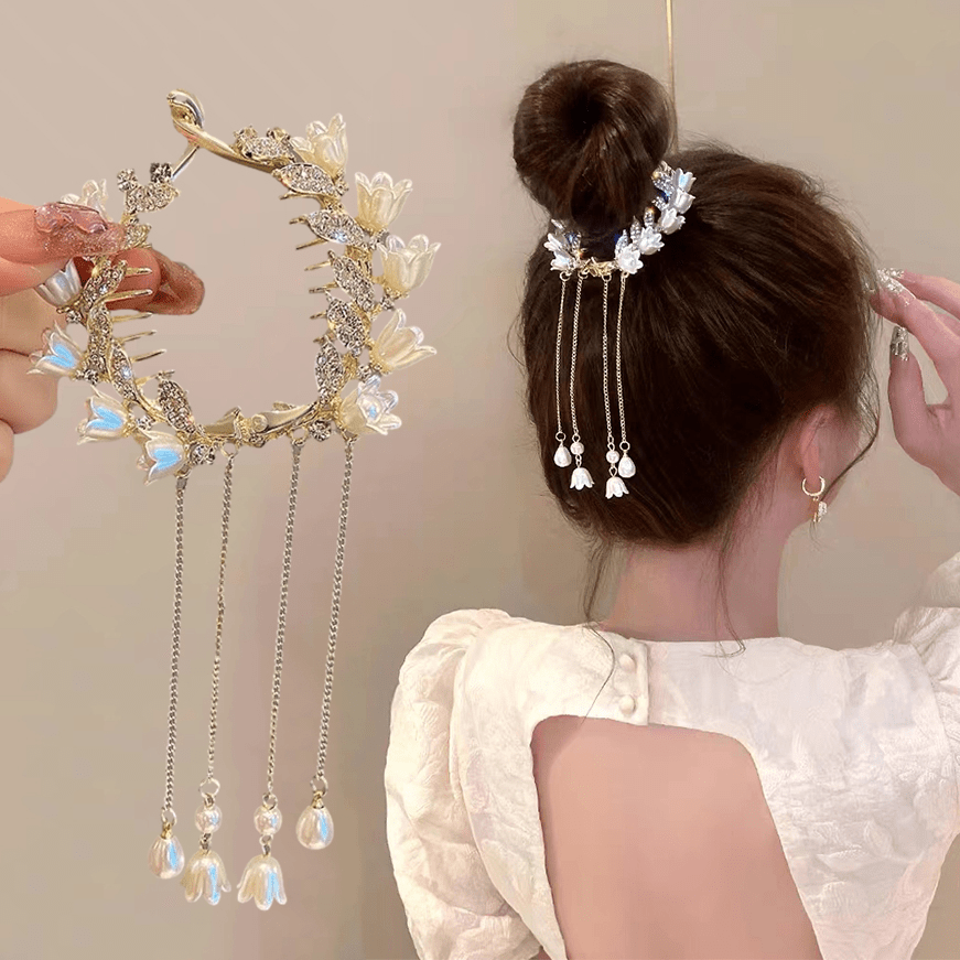 Temu Chic Faux Pearl Large Hair Clips, Bobby Pins, Hairpins Women's Hair Claw Clips Classic French Hair Pins Butterfly Hair, Christmas Gifts, Barrettes