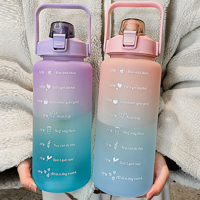 Water Bottle 2 liters Large-capacity Stickers Drinking Bottle Outdoor –  DemandBetter