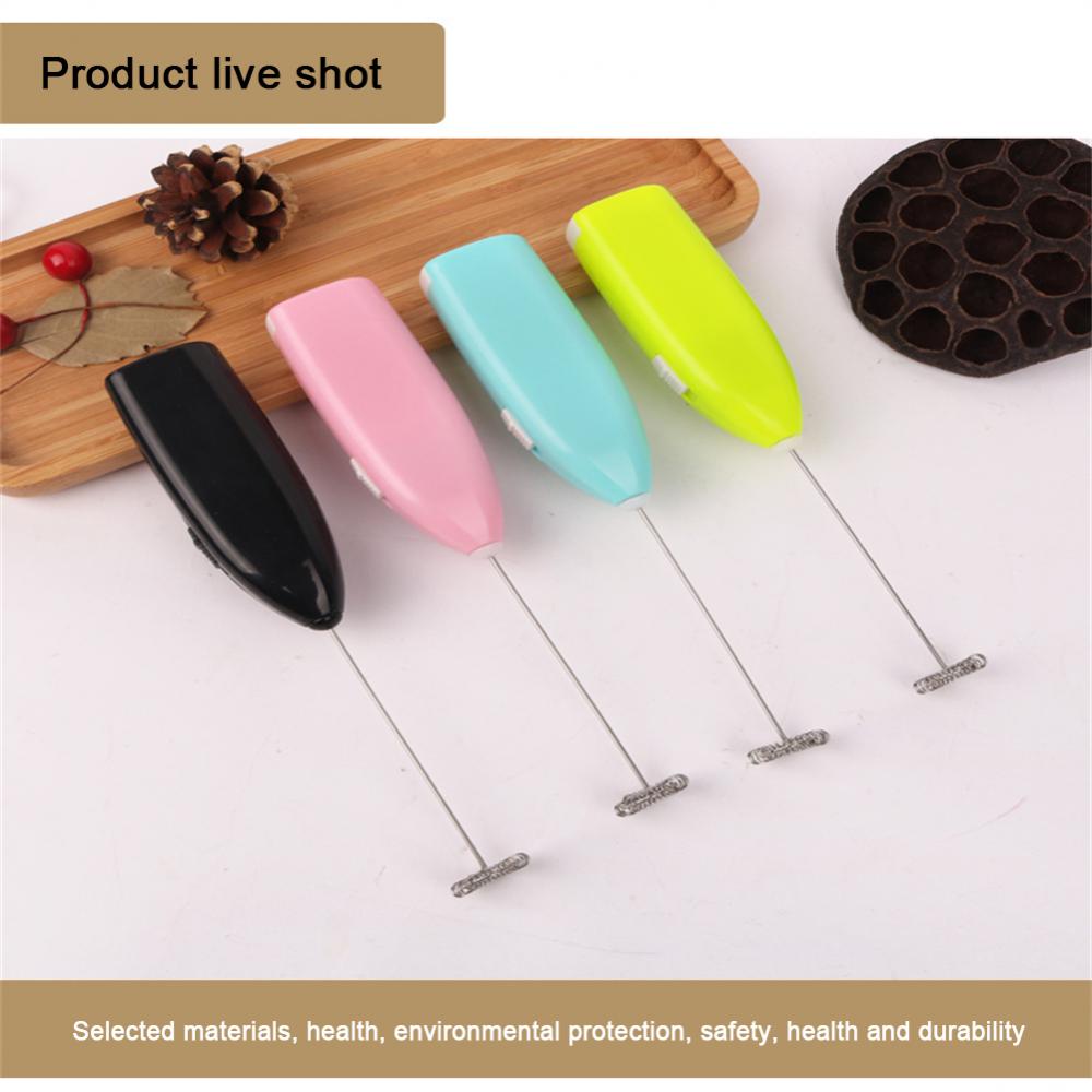 1pc electric milk coffee frother mini handheld egg beater stainless steel coffee milk tea blender foamer wireless coffee whisk mixer details 5