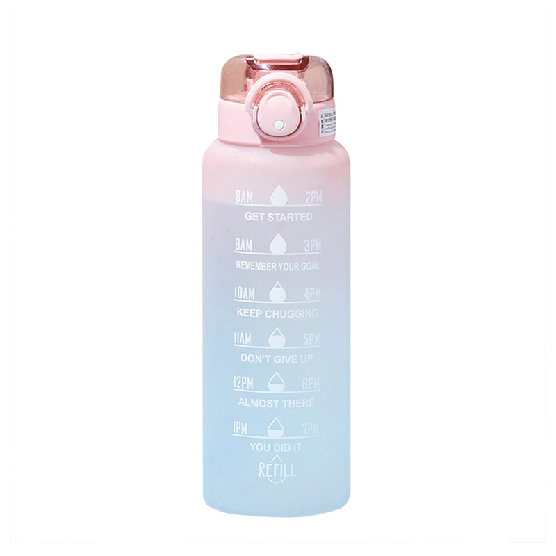 Motivational Gym Bottle for Water Cup Leakproof Drinking Bottles for Women  Men Outdoor Travel Fitness Jugs