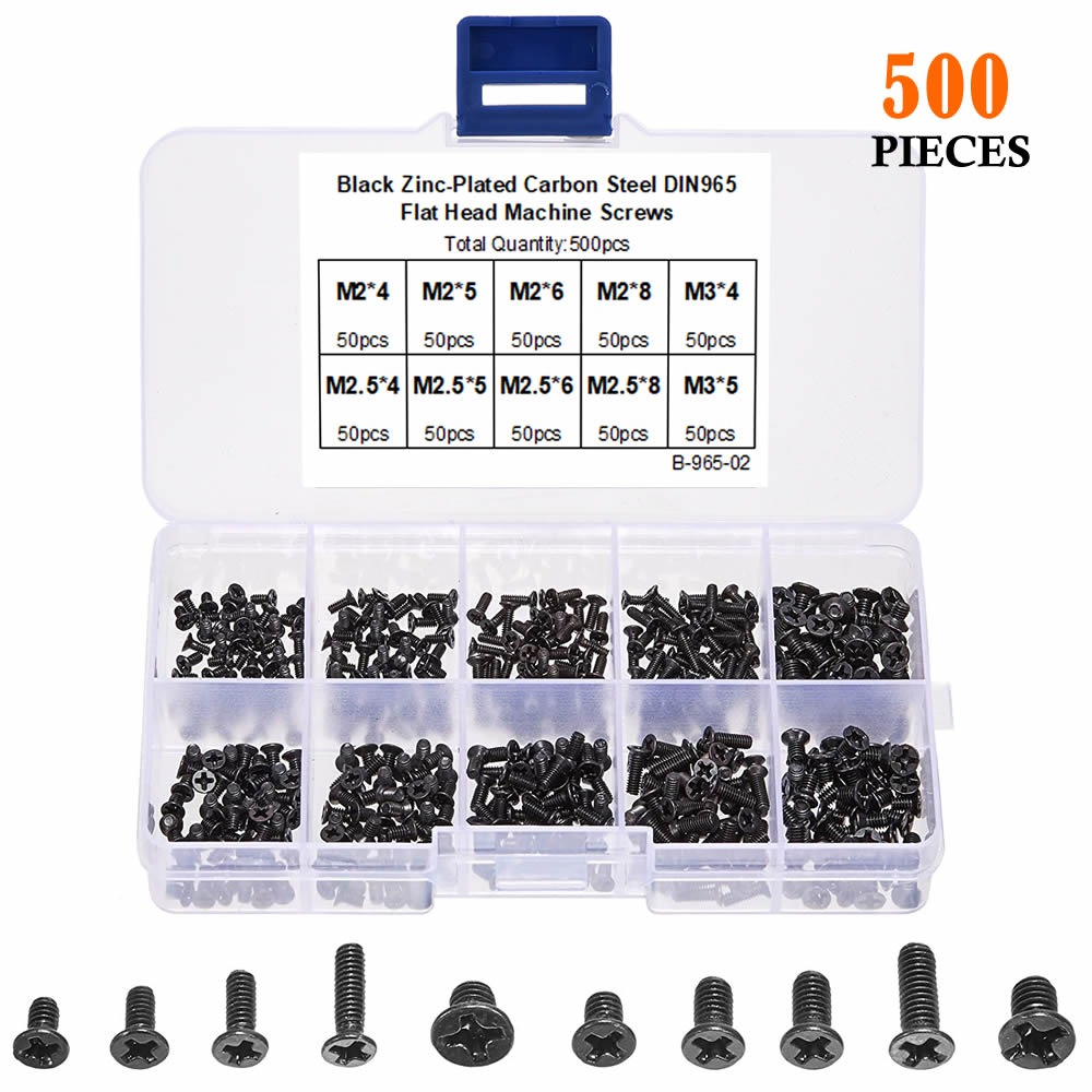 100pc Nut And Bolt Set 6mm Thread (M6 x 1.0) Various Length 30-100mm Bolts - 4