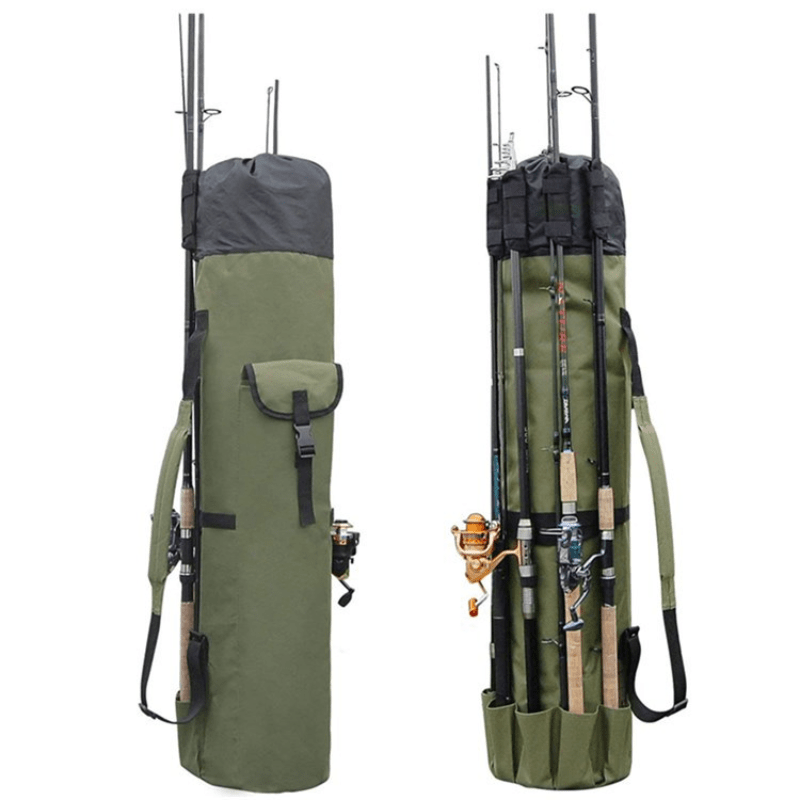 Portable Multifunctional Fishing Rod Bag Oxford Storage - Temu