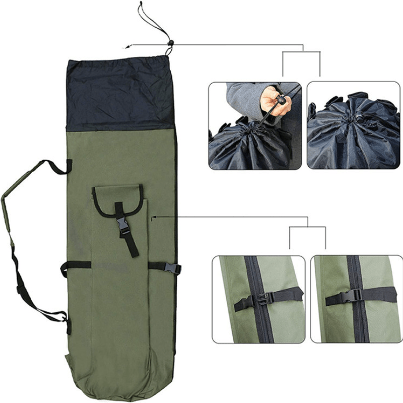 Portable Multifunctional Fishing Rod Bag - Oxford Storage for Fishing Poles  and Supplies
