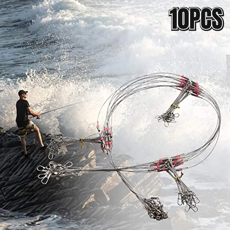 10pcs High-Strength Saltwater Stainless Steel Fishing Tackle * with Three  Arms Swivels - Essential Gear for Catching Big Fish