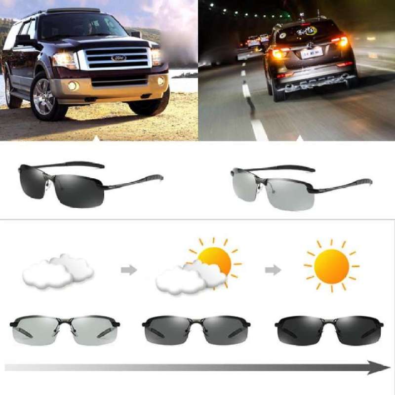 Trendy Cool Photochromic Polarized Sunglasses Outdoor Driving