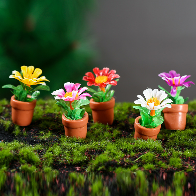 Maison de poupée 1:12, Pot de plantes en Pot de fleurs miniatures, bonsaï,  accessoires de