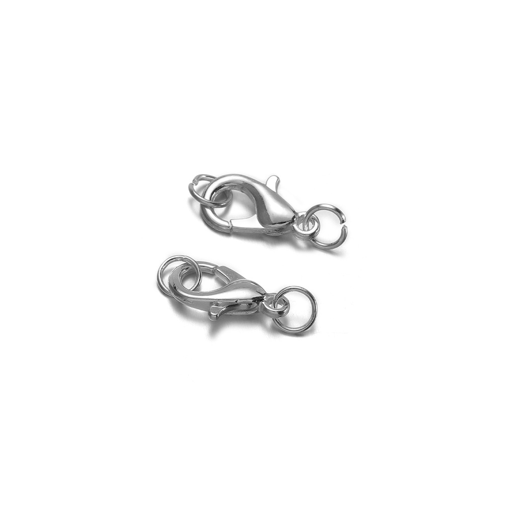 Alloy Lobster Clasps Jump Rings Connector Clasps Crimp End - Temu
