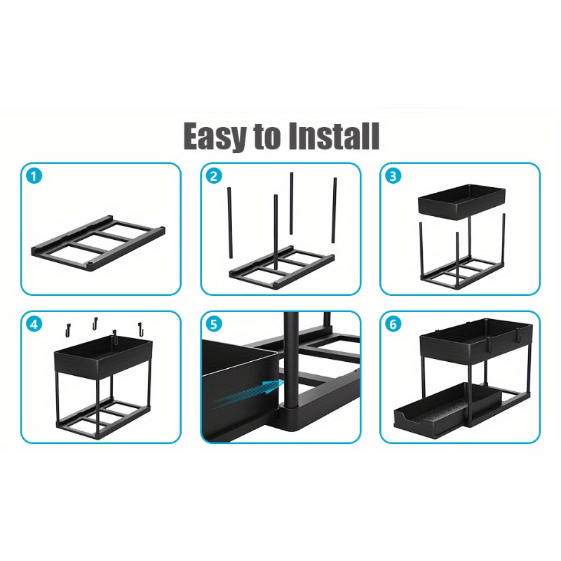 Two-tiered Spice Organizer, Under Sink Organizer, 2 Tier Bathroom