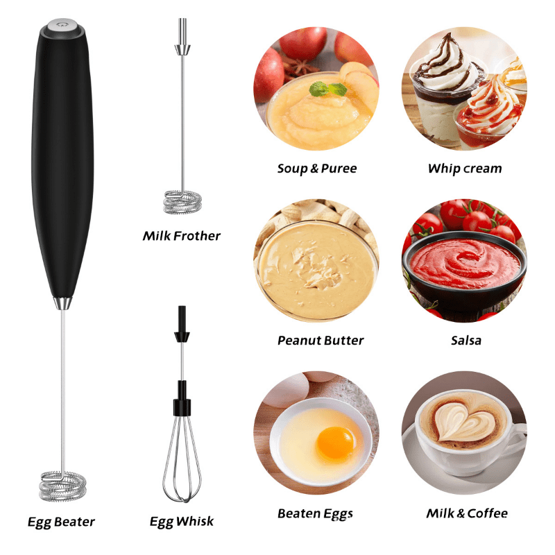 1pc Cordless Electric Whisk And Mixer For Frothing Milk And Making Cake, High-quality & Affordable