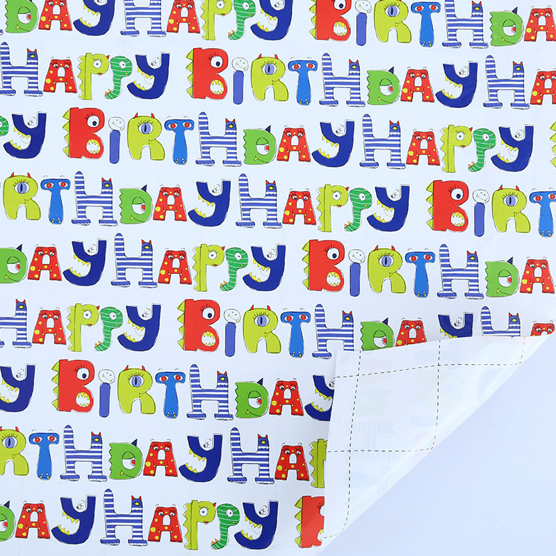Children's Day Gift Happy Birthday Theme Gift Wrapping Paper - Temu
