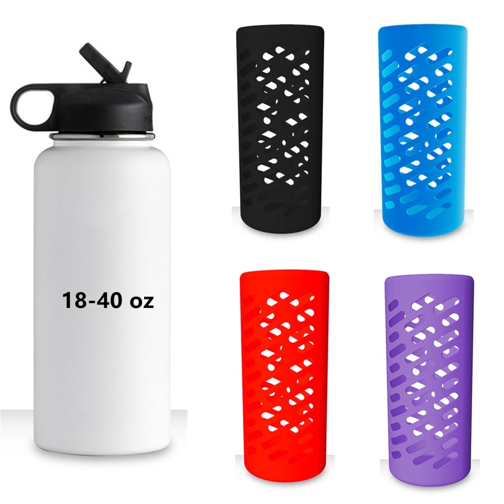 Silicone Water Bottle Sleeve Cover 9cm  Silicone Base Covers Cups Bottles  - 32-40oz - Aliexpress