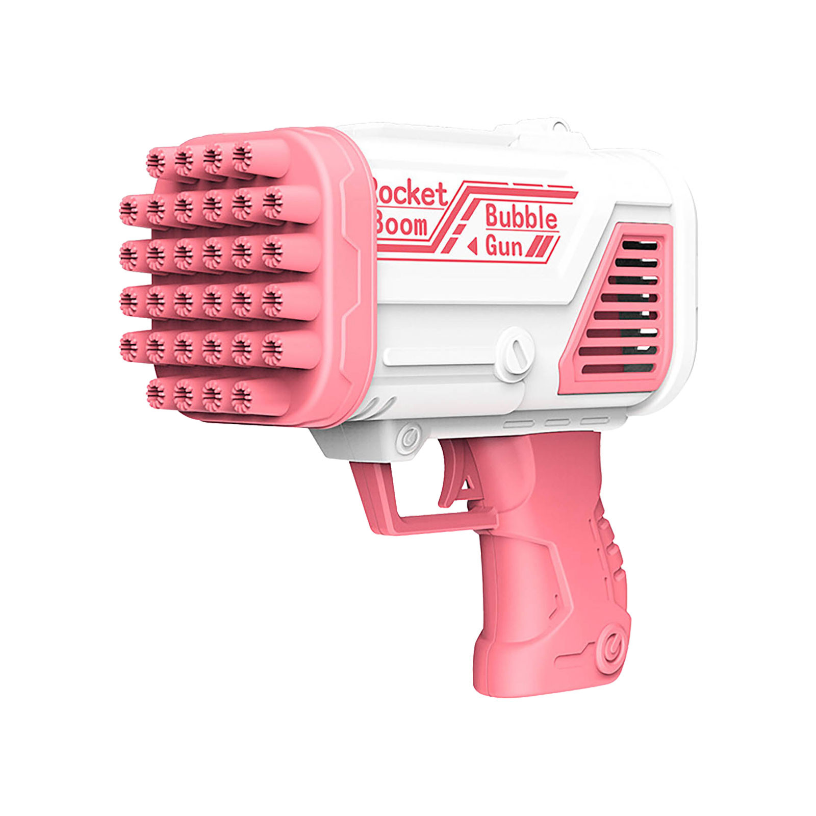Bazooka Soap Bubble Gun 25 Holes Automatic Soap Rocket Bubbles Machine for  Kids