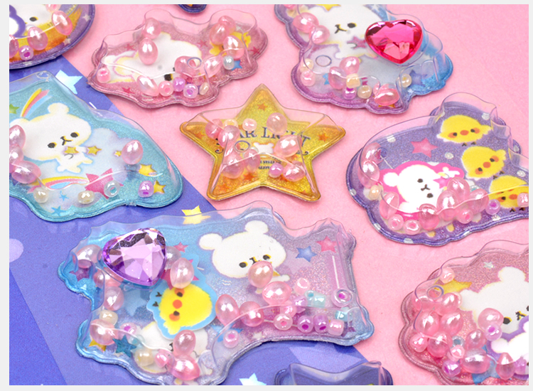 Random Kawaii Fragrant Sparkling 3d Stickers Scrapbooking - Temu