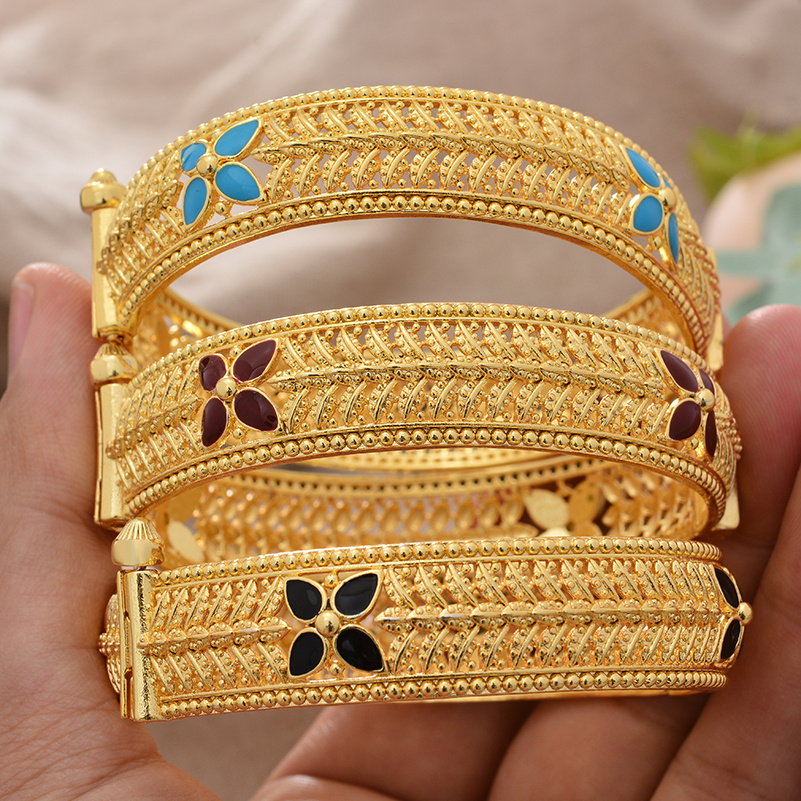 New pattern hot sale gold bangles